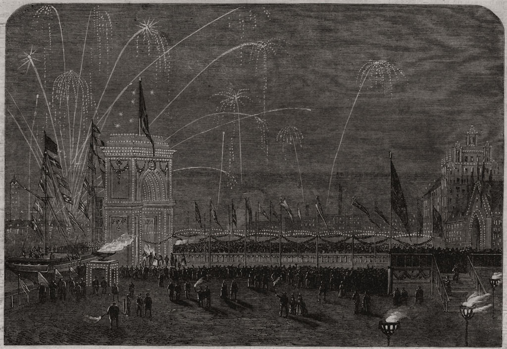 Princess Alexandra at Korsӧr embarking the Royal Yacht Sleswig for Kiel 1863